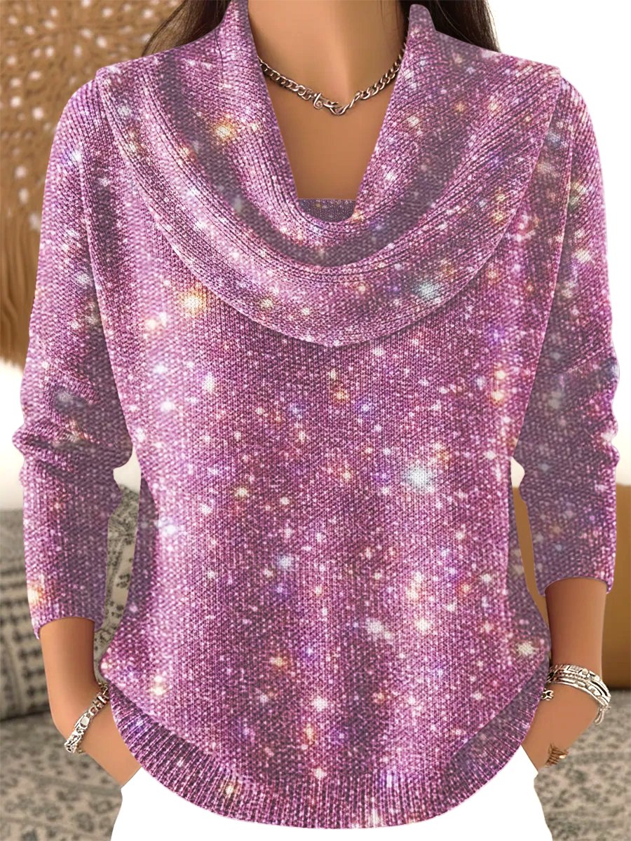 Pulls Décontracté Plain Printemps / Automne Polyester Coupe Régulière Manches Longues Col Rond Régulier Régulier pour Femmes