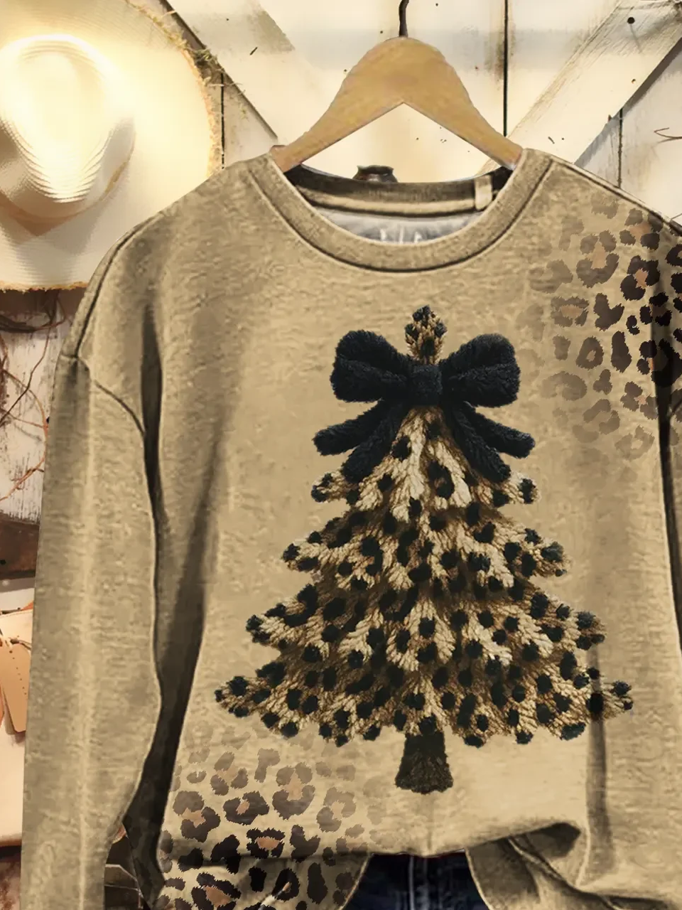 Sweat-shirts Femmes Décontracté Printemps / Automne Noël Polyester Imprimé Naturel Manches Longues Droit Régulier