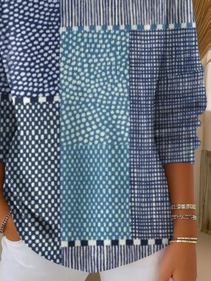 Pulls Simple Abstrait Printemps / Automne Domestique Coupe Régulière Manches Longues Col Rond Régulier Élasticité moyenne pour Femmes