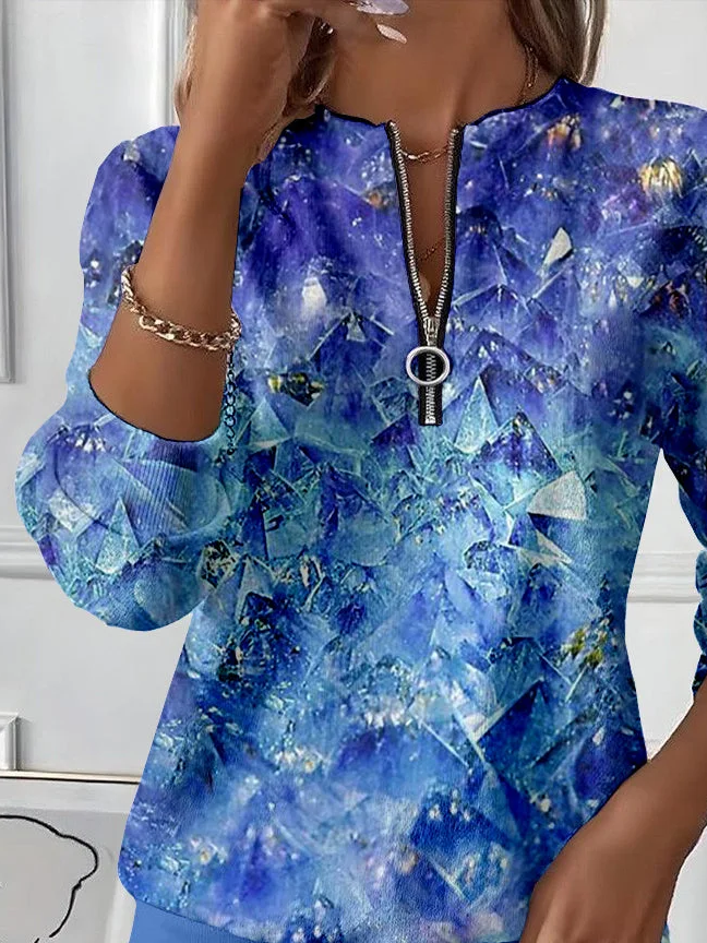 Sweat-shirts Femmes Décontracté Abstrait Printemps / Automne Micro-élasticité Quotidien Manches Longues Régulier Régulier T.-N.-L.