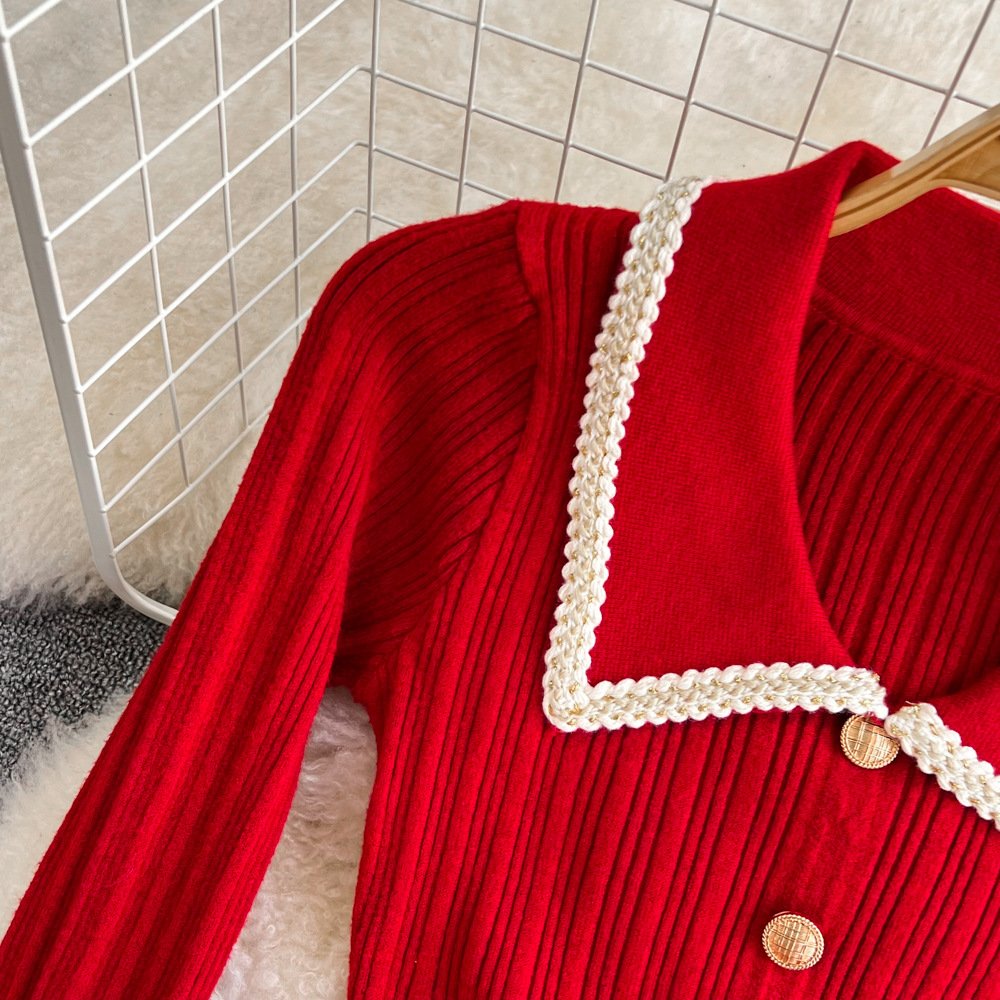 Femmes Multicolore Bloc Rouge Confortable Robe Maxi Sexy