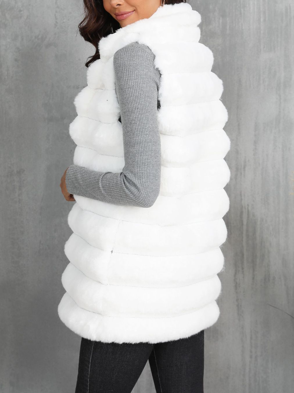 Sans Manches Épaissi Plain Gilet pour Femmes