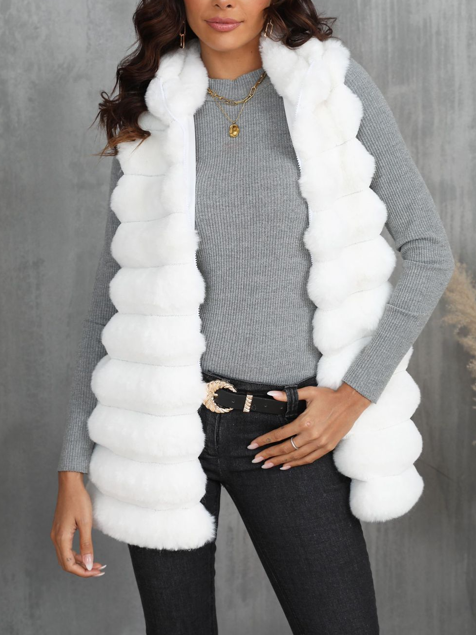 Sans Manches Épaissi Plain Gilet pour Femmes