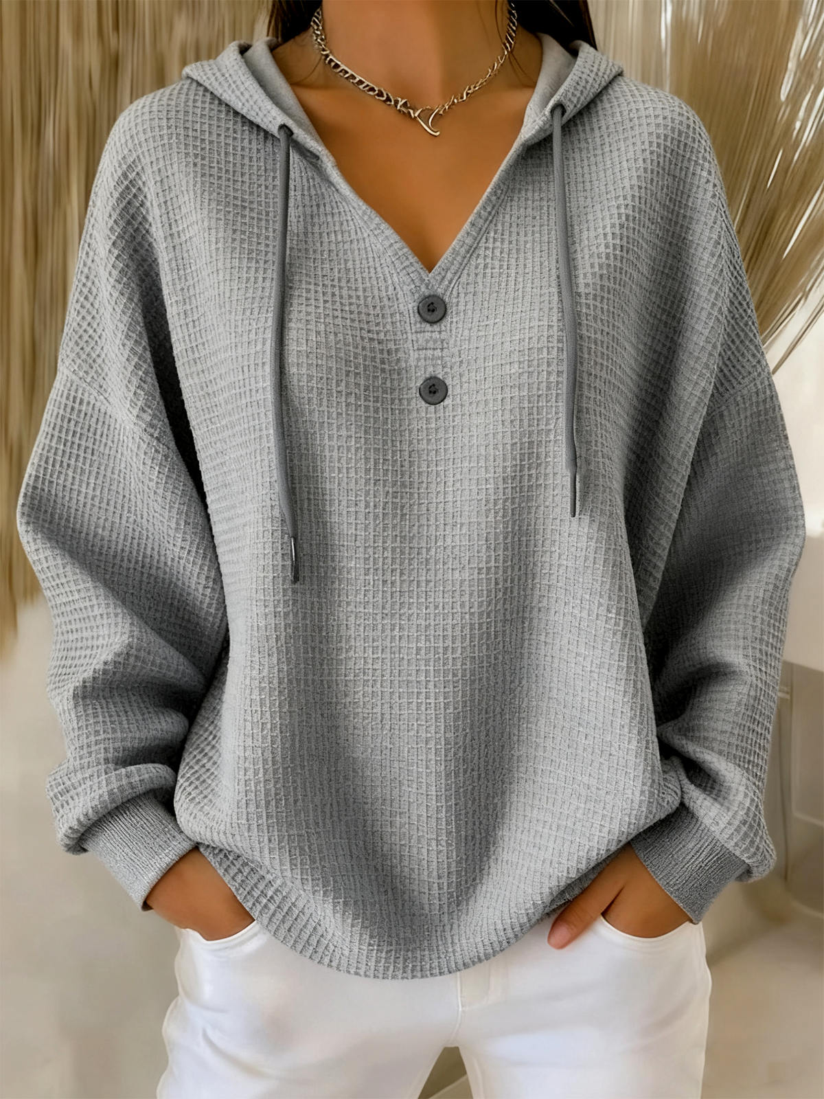 à Capuche Femmes Décontracté Plain Printemps / Automne Micro-élasticité Quotidien Ample Manches Longues Régulier Droit