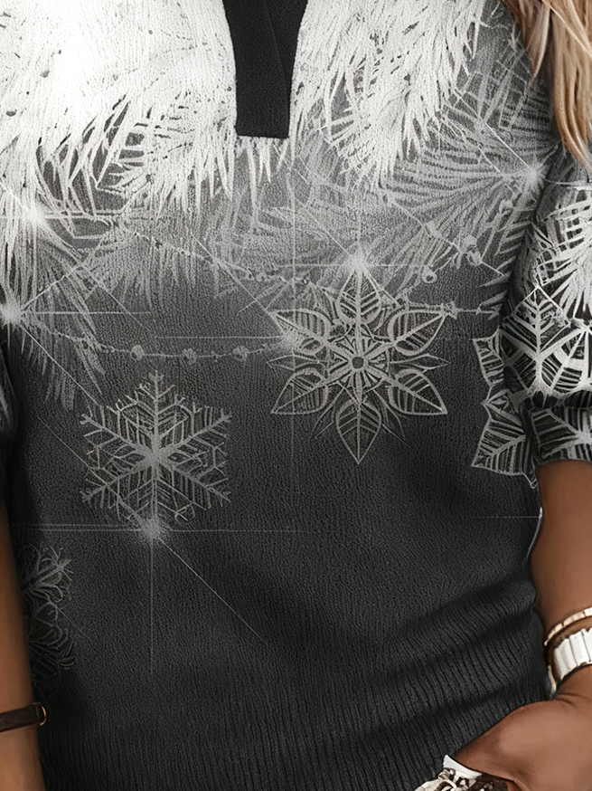 Pulls Femmes Décontracté Printemps / Automne Noël Polyester Fête Col Châle Régulier Droit Régulier