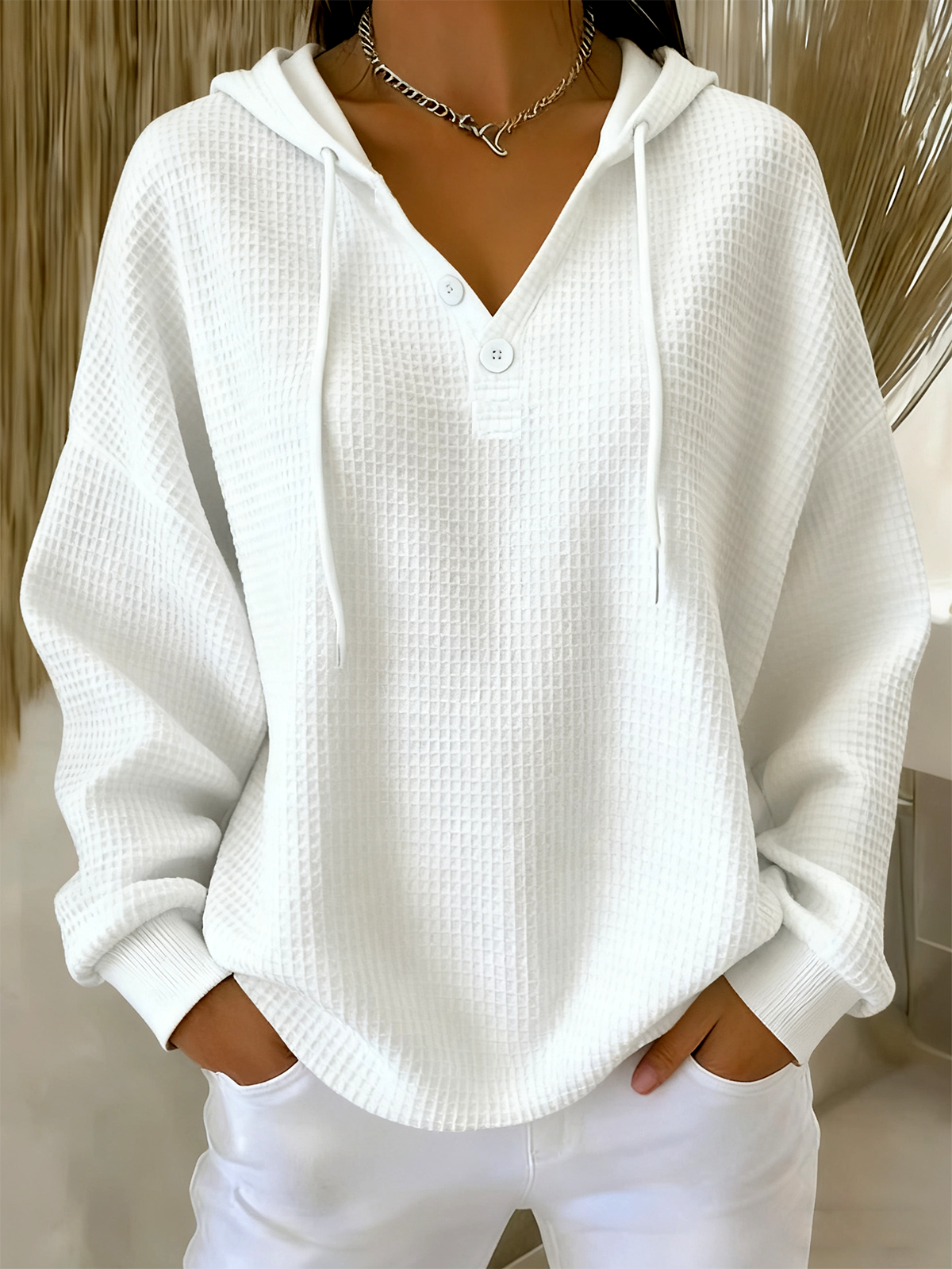 à Capuche Femmes Décontracté Plain Printemps / Automne Micro-élasticité Quotidien Ample Manches Longues Régulier Droit