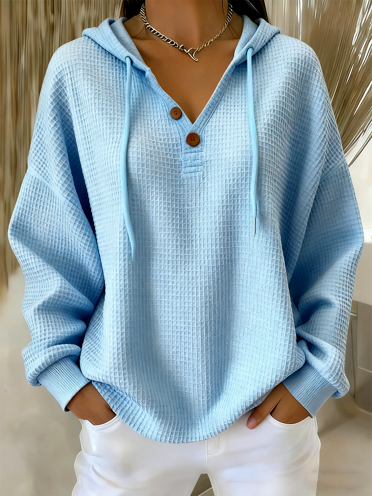 à Capuche Femmes Décontracté Plain Printemps / Automne Micro-élasticité Quotidien Ample Manches Longues Régulier Droit