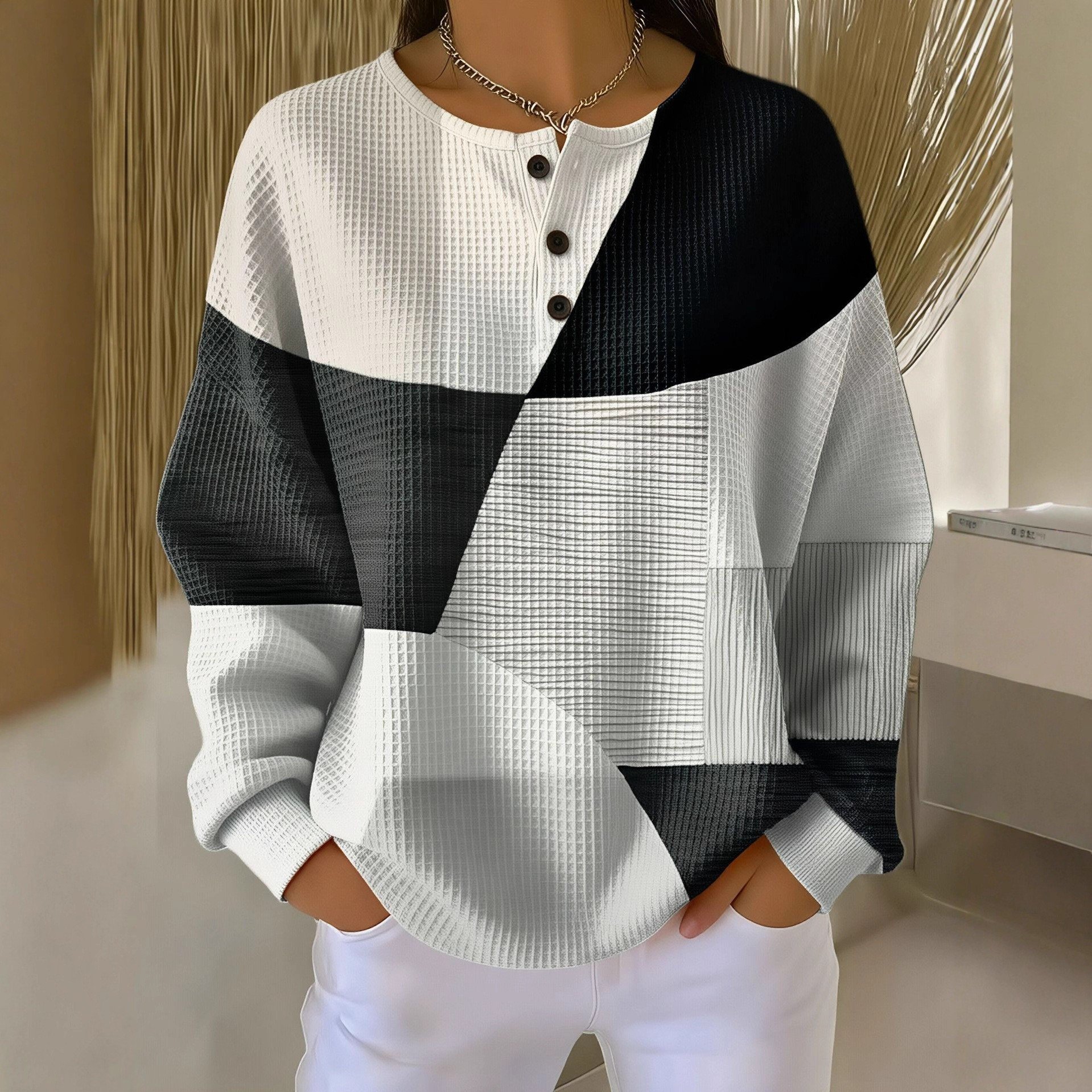 Sweat-shirts Décontracté Printemps / Automne Noël Fête Ample Manches Longues Long Droit Régulier pour Femmes