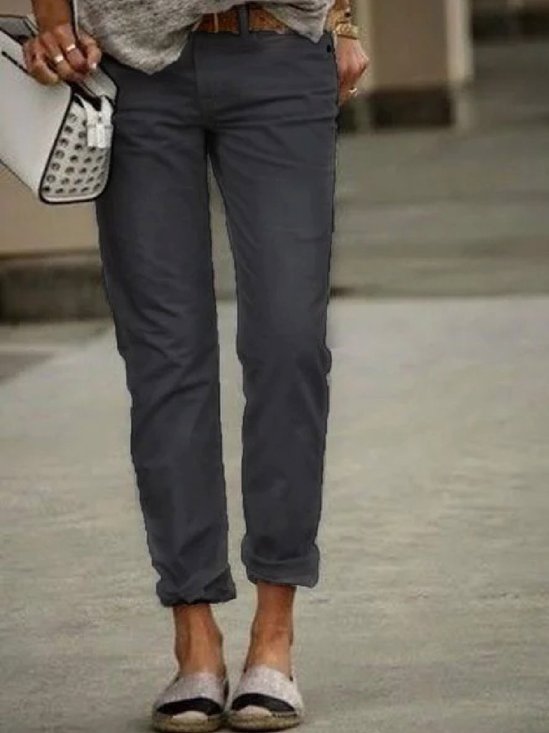 Pantalons Blanc Pur Décontractés
