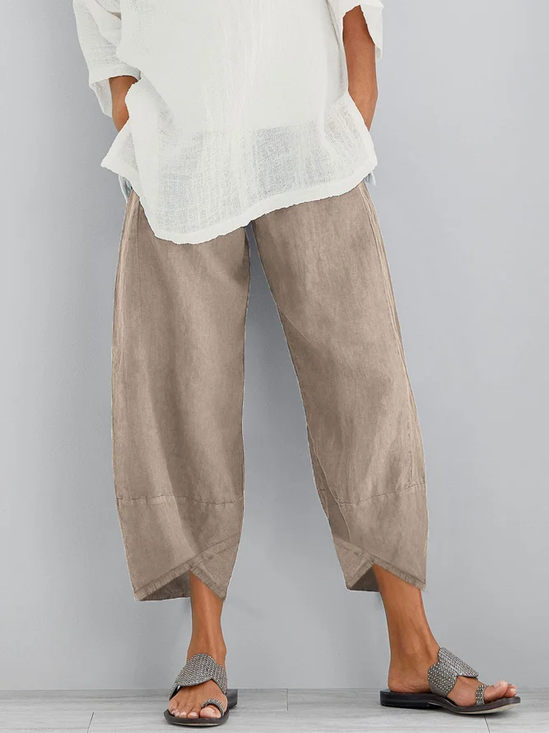 Pantalons de Printemps et Été Décontractés en Coton pour Femmes