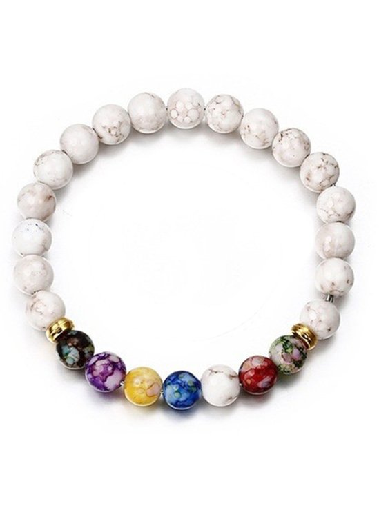 Bracelet Vintage Bloc de Couleur Toutes les Saisons Quotidien Perles Cristal Plage Style Chaîne Bracelets Cristal pour Femme
