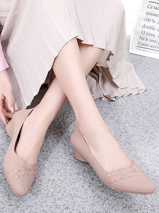 Chaussures à Tige Basse Femmes Plain Toutes Les Saisons Urbain PVC Talon Bas Bout Fermé Meilleure vente TPR Chaussures à Tige Basse