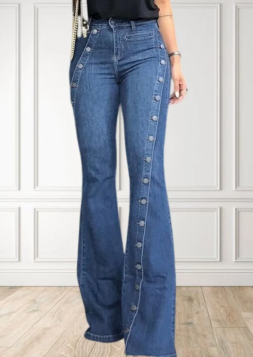 Jeans Femmes Décontracté Plain Toutes Les Saisons Naturel Faire la navette Pantalon droit Long Droit Régulier