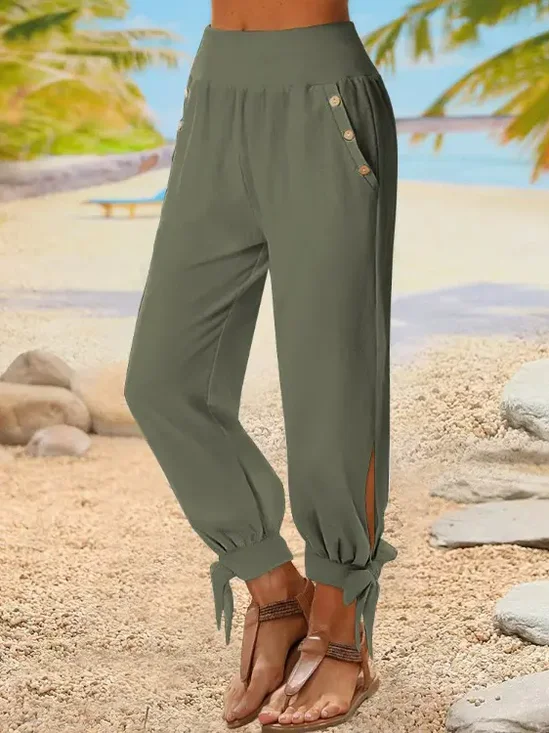 Pantalons Femmes Décontracté Plain Toutes Les Saisons Quotidien Ample Meilleure vente Pantalon droit Droit DL