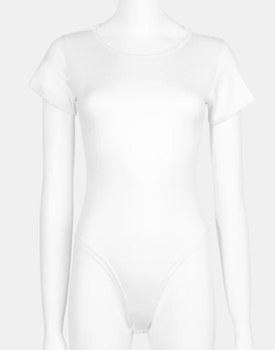 Femmes Guêpière Femmes Décontracté Plain Toutes Les Saisons Polyester Quotidien Standard Manches Courtes Col Rond Régulier