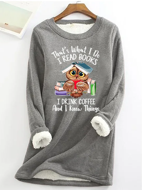 Sweat-shirts Imprimé d'Animal Printemps / Automne Simple Polyester Quotidien Manches Longues Col Rond Régulier Droit pour Femmes