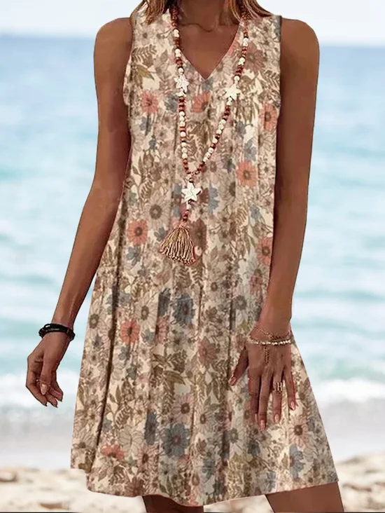 Robes Femmes Décontracté Été Floral Motif Naturel Quotidien Ample Trapèze T.-N.-L. Non