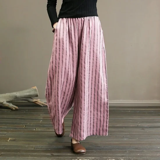Pantalons Femmes Décontracté Plain Printemps / Automne Coton Naturel Aucune élasticité Pantalons à Jambe Large Long Droit