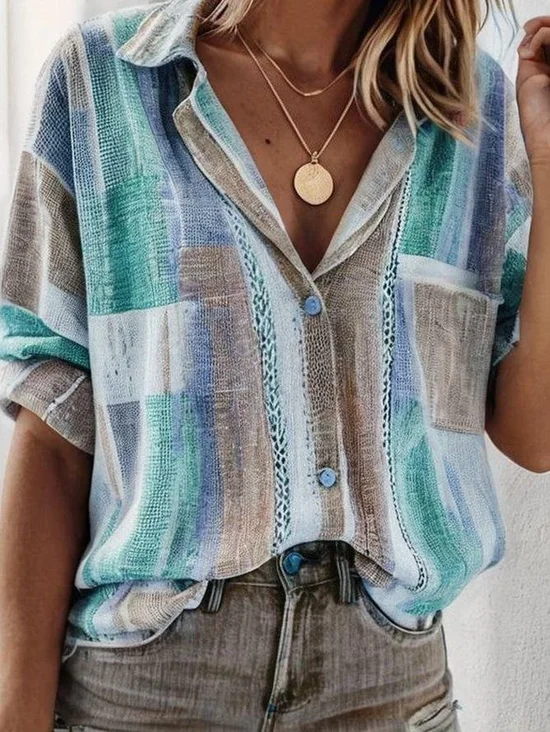 Blouses Femmes Décontracté Bloc de Couleur Été Aucune élasticité Quotidien Ample Devant Ouvert Manches Courtes Droit