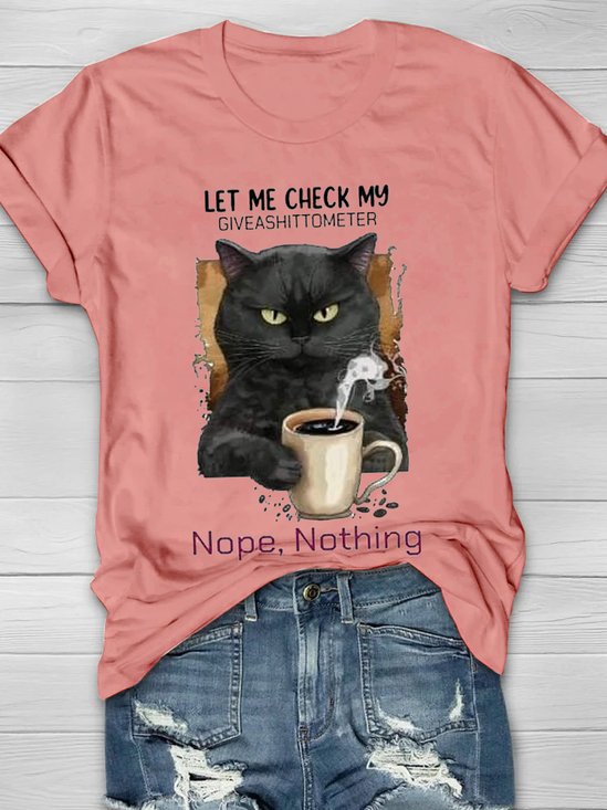 T-shirts Femmes Décontracté Été Chat Quotidien Manches Courtes Col Rond Droit Régulier Élasticité moyenne