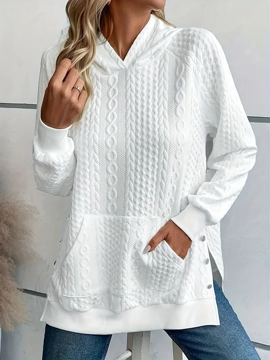 Sweat-shirts Décontracté Imprimé d'Animal Printemps / Automne Sweat-shirt à Capuche Quotidien Jersey Manches Longues Droit Régulier pour Femmes