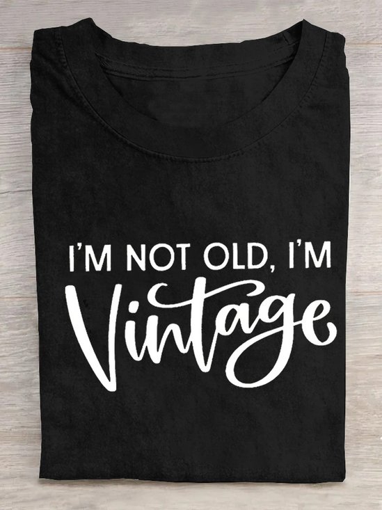 T-shirts Décontracté Été Lettres de texte Quotidien Ample Manches Courtes Col Rond en Mélangé de Coton Élasticité moyenne pour Femmes