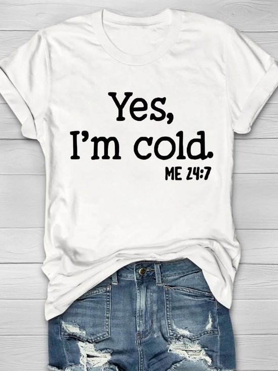 T-shirts Décontracté Été Lettres de texte Coton Ample Manches Courtes Col Rond Régulier Oui pour Femmes