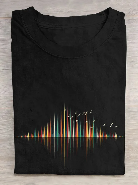 T-shirts Femmes Décontracté Été Aléatoire Imprimé Coton Quotidien Régulier Droit Élasticité moyenne Oui