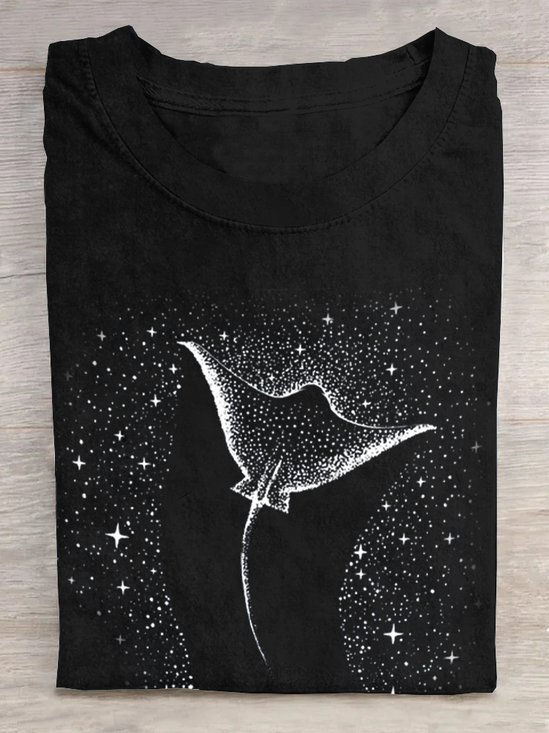 T-shirts Décontracté Été Marin Vie Manches Courtes Col Rond Régulier Droit Régulier Oui pour Femmes