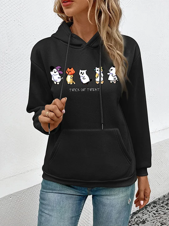 Sweat-shirts Femmes Décontracté Imprimé d'Animal Printemps / Automne Polyester Sweat-shirt à Capuche Micro-élasticité Manches Longues Régulier Droit