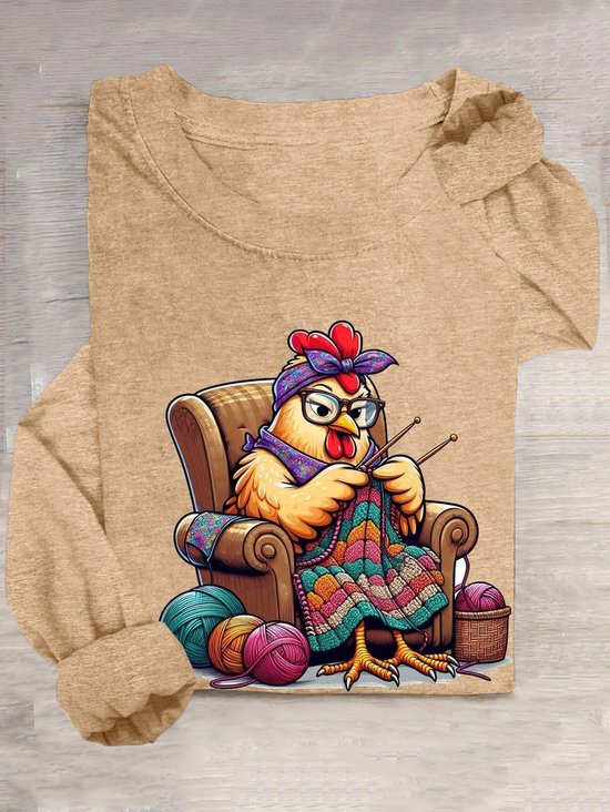 T-shirts Femmes Décontracté Printemps / Automne Turquie Quotidien Ample en Mélangé de Coton Régulier Droit Oui