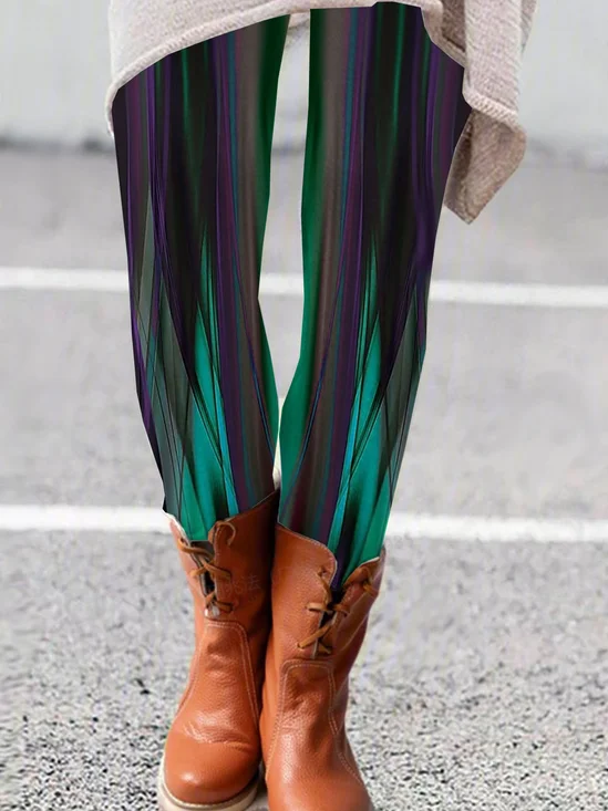 Pantalons De Yoga Décontracté Abstrait Toutes Les Saisons Naturel Quotidien Jersey Pantalon coupe slim Long Régulier pour Femmes