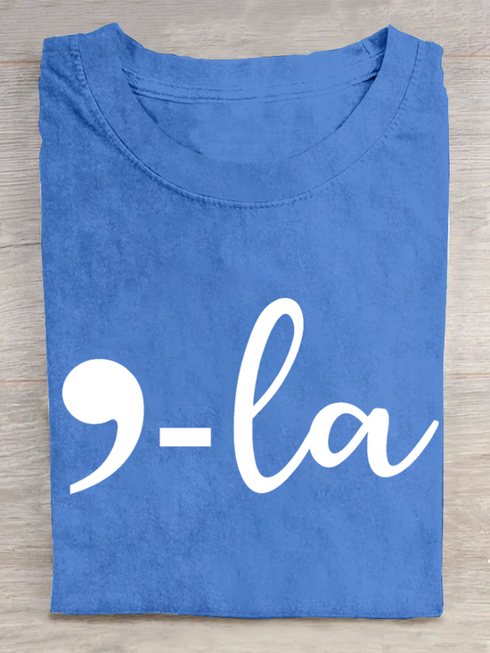 T-shirts Femmes Décontracté Été Lettres de texte Polyester Léger Ample Manches Courtes Col Rond Régulier