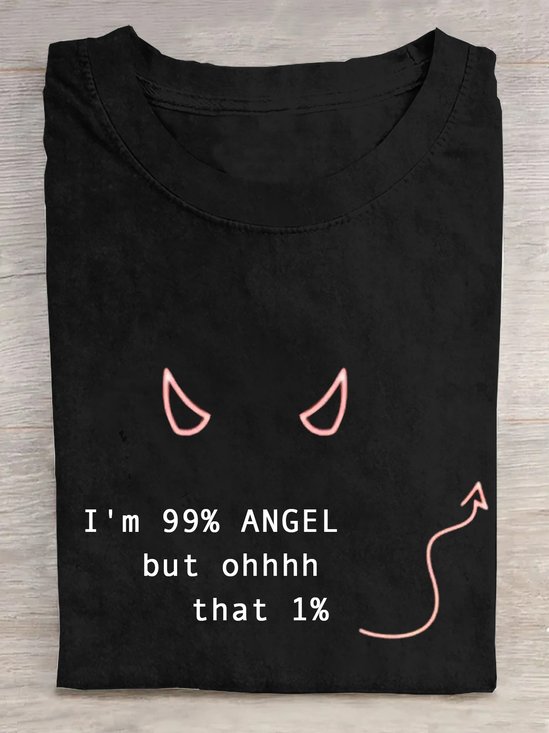 T-shirts Décontracté Été Lettres de texte Coton Ample Toussaint Manches Courtes Élasticité moyenne Oui pour Femmes