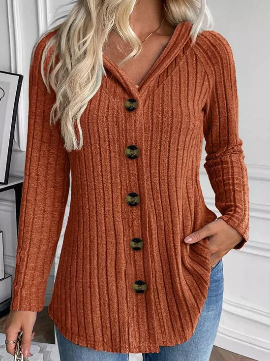 Sweat-shirt à Capuche Manches Longues Régulier Bloc de Couleur Blouson pour Femmes