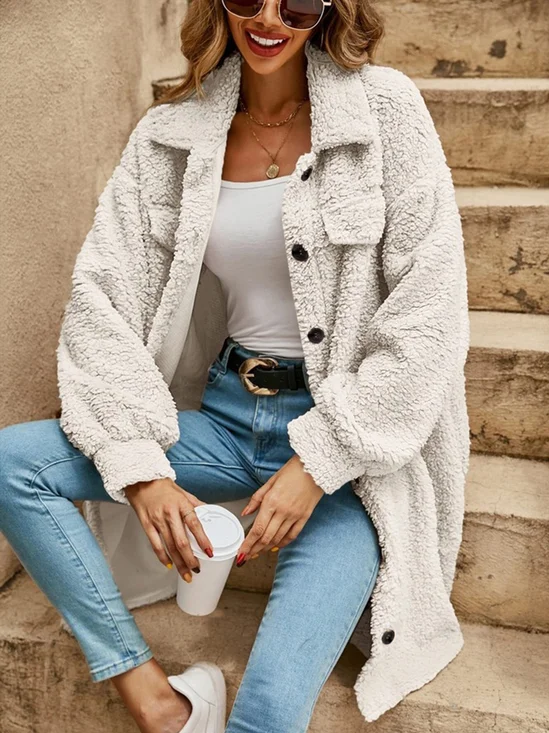 Micro-élasticité Manches Longues Régulier Plain Blouson Zip pour Femmes