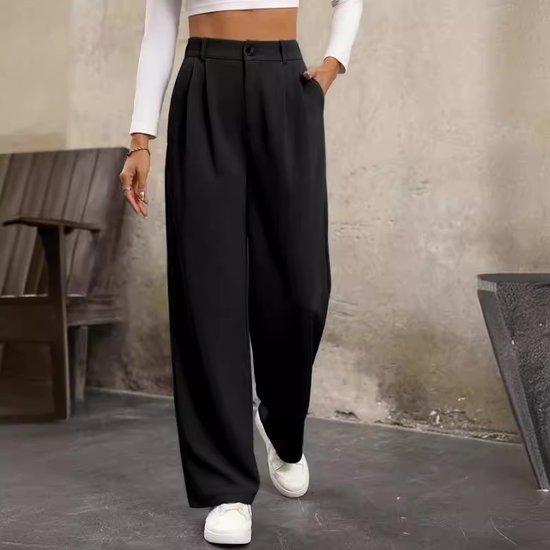 Pantalons Femmes Décontracté Plain Printemps / Automne Naturel Quotidien Ample Pantalon droit Droit Régulier