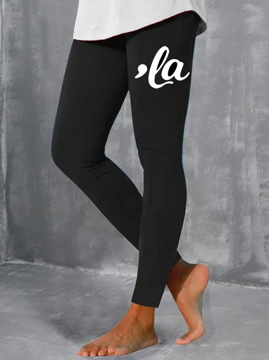 Pantalons De Yoga Femmes Décontracté Toutes Les Saisons Lettres de texte Naturel à Haute Élasticité Quotidien Serré Long Régulier