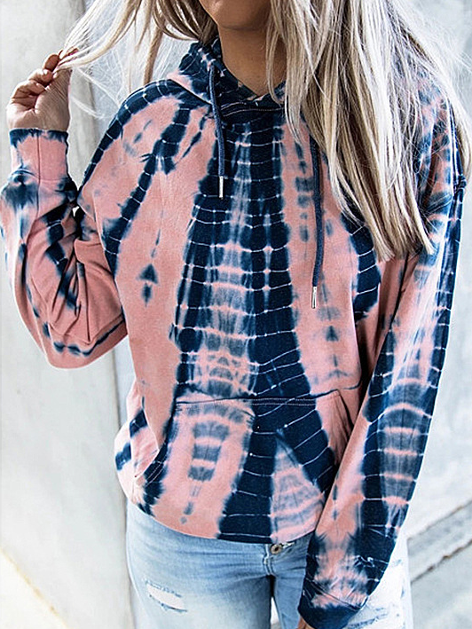 Sweat-shirts Géométrique Décontracté Printemps / Automne Sweat-shirt à Capuche Micro-élasticité Quotidien Manches Longues Régulier Régulier pour Femmes