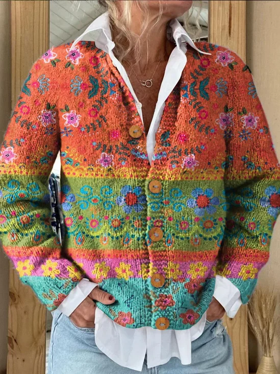 Cardigans Décontracté Hiver Chien Tricoté Poids lourd Micro-élasticité Quotidien Coupe Régulière Régulier pour Femmes