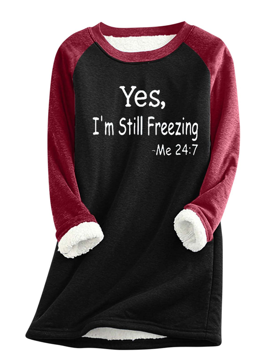 Sweat-shirts Décontracté Hiver Lettres de texte Polyester Coupe Régulière Col Rond Régulier Droit en Toison pour Femmes