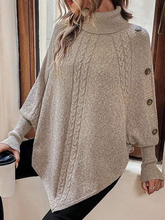 Pulls Décontracté Plain Printemps / Automne Micro-élasticité Quotidien Manches Longues Régulier Droit Régulier pour Femmes