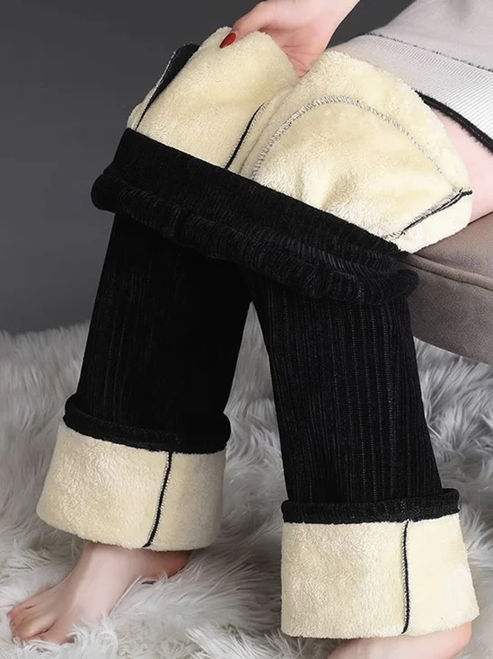 Pantalons Décontracté Plain Printemps / Automne Naturel Micro-élasticité Quotidien Ample Long Droit pour Femmes