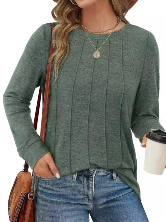 T-shirts Décontracté Plain Printemps / Automne Asymétrique Régulier Droit Boucle Régulier Élasticité moyenne pour Femmes