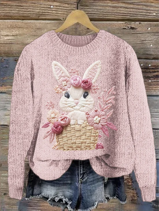 Pulls Simple Hiver Feuille d'Érable Tricoté Micro-élasticité Ample Col Rond Droit 2025POD pour Femmes