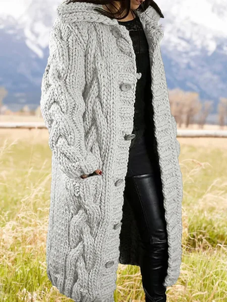 Pulls Femmes Décontracté Plain Printemps / Automne Quotidien Ample Fil/fil de laine Régulier Droit Régulier