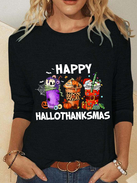T-shirts Femmes Décontracté Printemps / Automne Noël Ample Meilleure vente Col Rond Régulier Droit Régulier