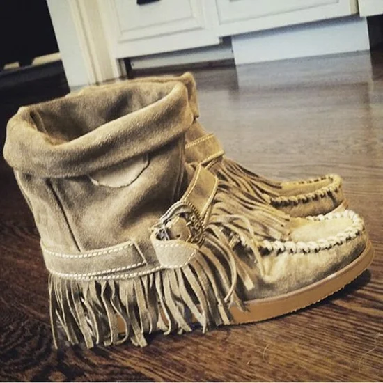 Rembourré de Coton Bottes Rétro Plain Hiver à Talon Plat Bout Rond PU PU Caoutchouc Bottes classiques pour Femmes
