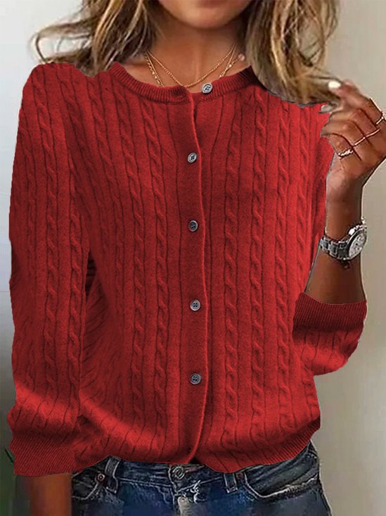 Pulls Femmes Décontracté Floral Printemps / Automne Quotidien Manches Longues Col Rond Fil/fil de laine Régulier Régulier