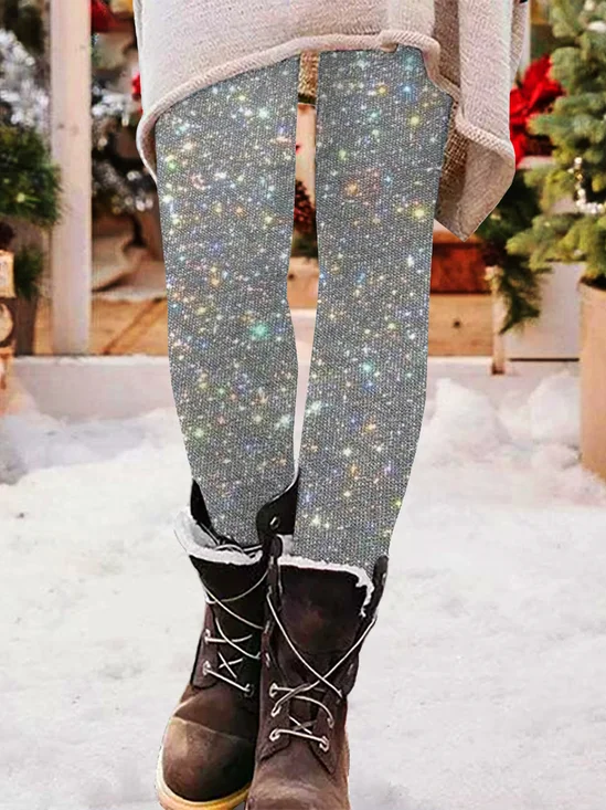 Pantalons De Yoga Femmes Décontracté Toutes Les Saisons Noël Naturel à Haute Élasticité Serré Jersey Long Legging